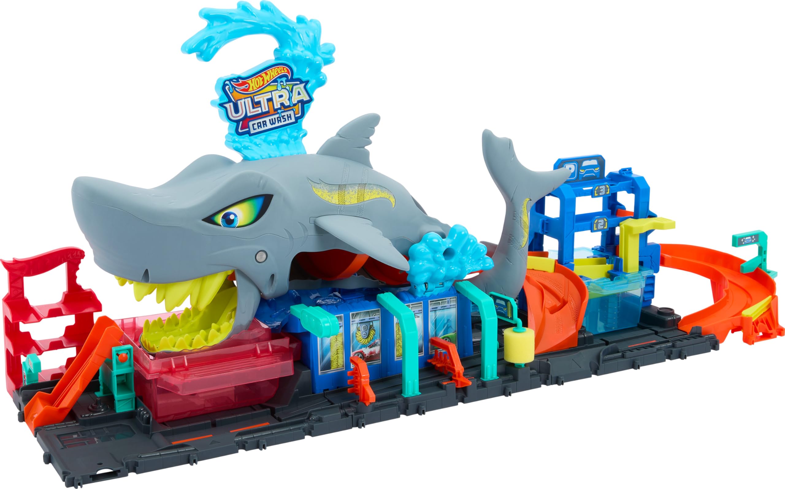 Foto 1 | Set Toy Car Track Set Hot Wheels City Ultra Shark Car Wash - Venta Internacional.