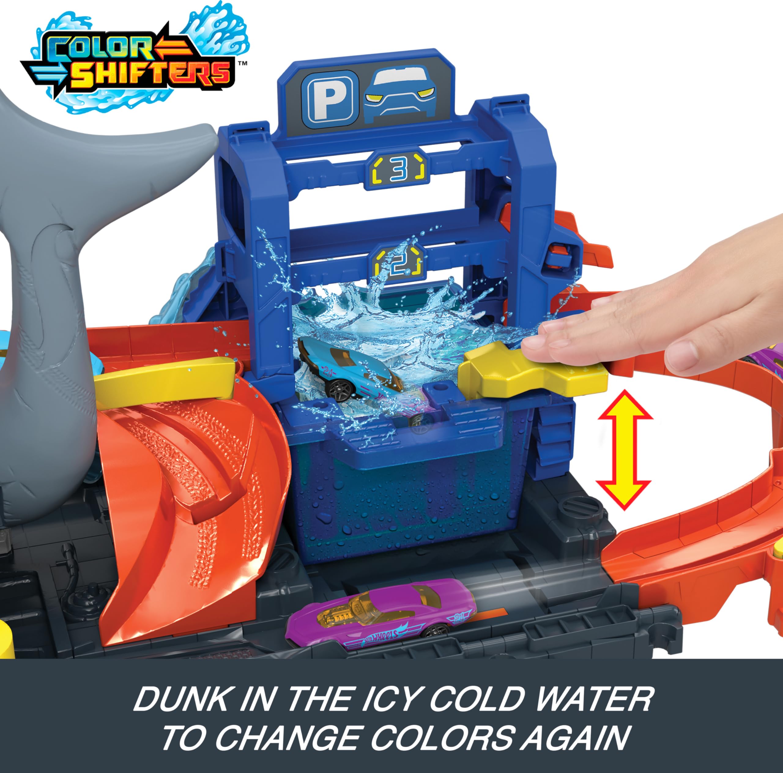 Foto 6 pulgar | Set Toy Car Track Set Hot Wheels City Ultra Shark Car Wash - Venta Internacional.