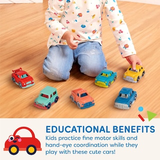 Foto 2 | Set De 6 Minicoches De Juguete Battat Wonder Wheels Para Niños De 1 Año O Más - Venta Internacional.