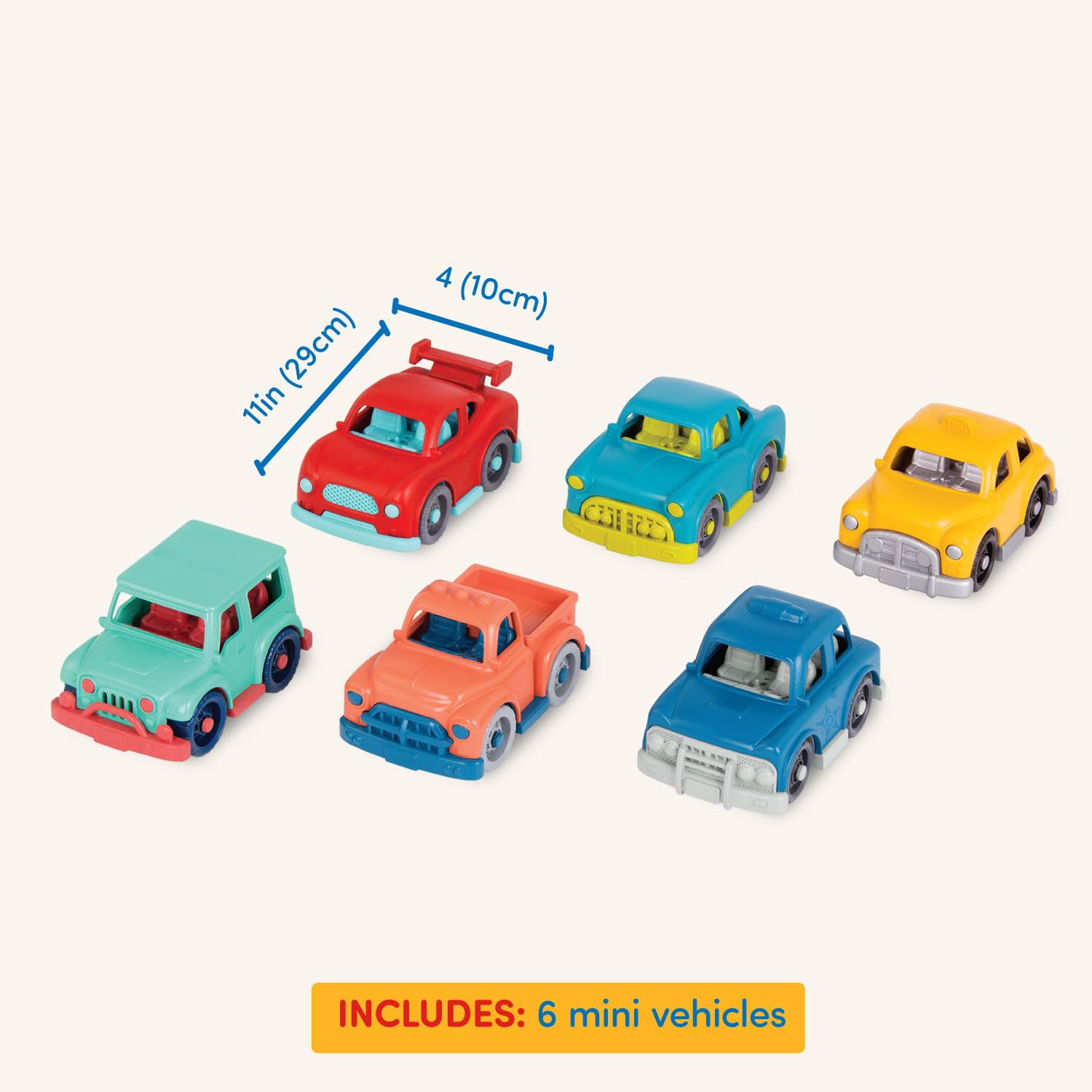 Foto 5 pulgar | Set De 6 Minicoches De Juguete Battat Wonder Wheels Para Niños De 1 Año O Más - Venta Internacional.
