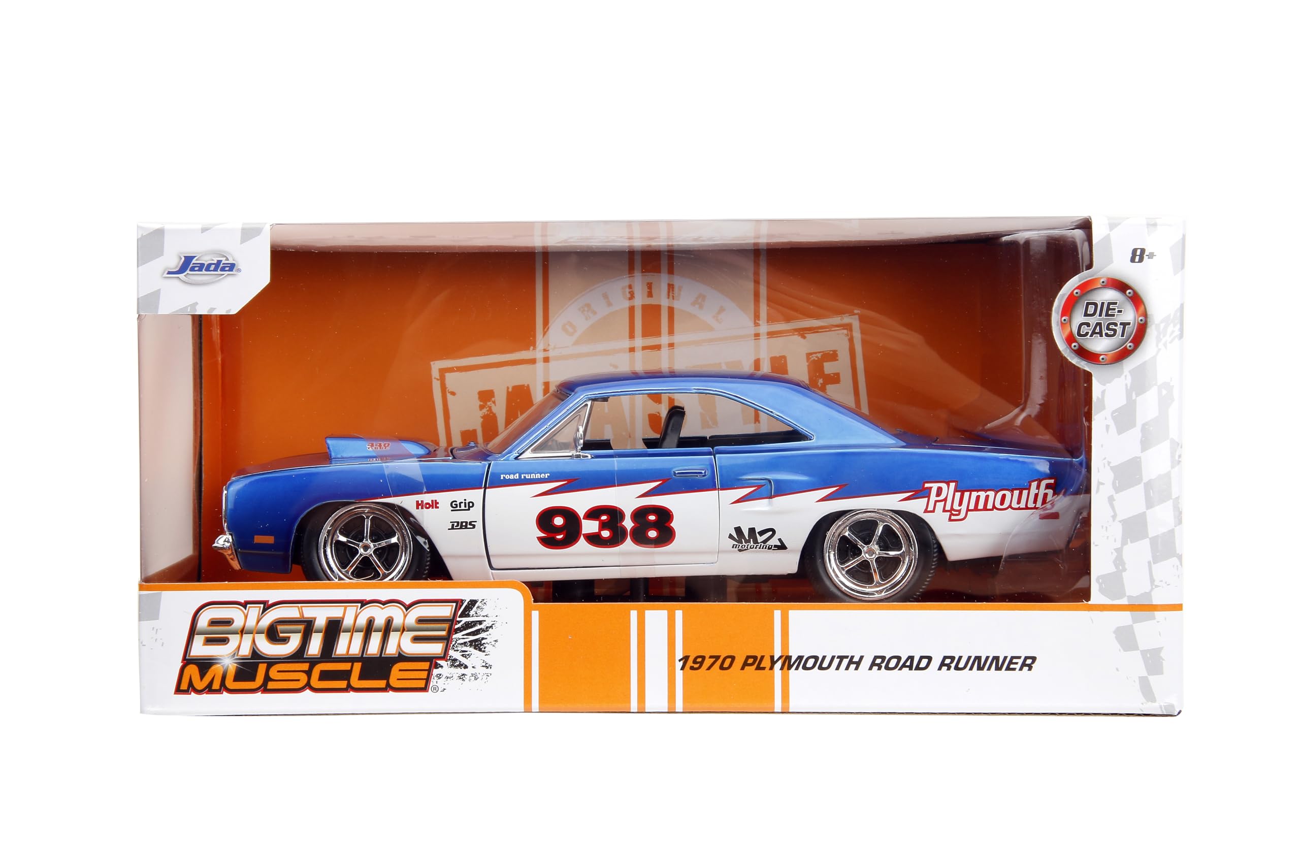 Foto 5 | Coche Fundido A Presión Jada Toys Big Time Muscle 1:24 1970 Roadrunner - Venta Internacional.