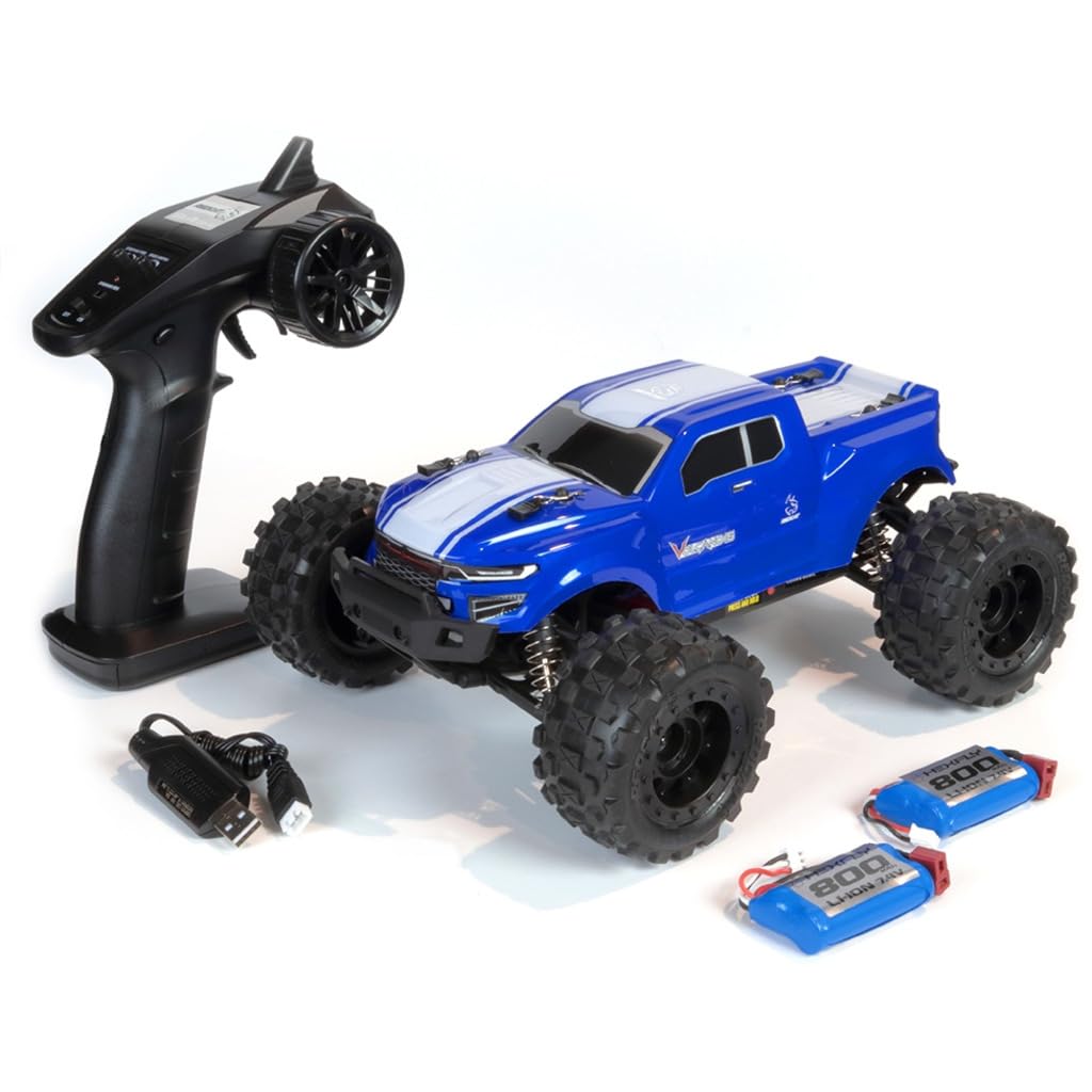 Monster Truck Redcat Racing Volcano-16 A Escala 1/16, Color Azul - Venta Internacional.