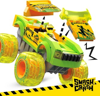 Foto 3 | Construcción De Coches De Juguete Mega Hot Wheels Monster Trucks Gunkster - Venta Internacional.