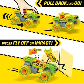 Foto 4 | Construcción De Coches De Juguete Mega Hot Wheels Monster Trucks Gunkster - Venta Internacional.