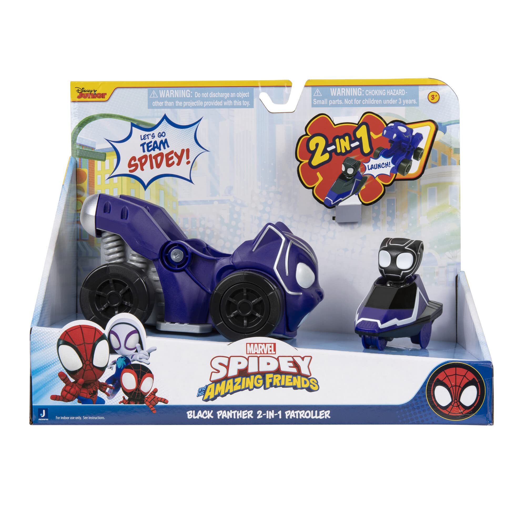 Foto 3 pulgar | Toy Marvel Spidey Y Sus Increíbles Amigos Saltan Un Vehículo De Ataque - Venta Internacional.