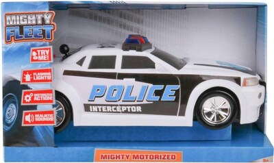 Foto 2 | Coche De Policía De Juguete Mighty Fleet Mighty Motorized Police Cruiser - Venta Internacional.