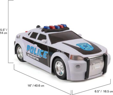 Foto 3 | Coche De Policía De Juguete Mighty Fleet Mighty Motorized Police Cruiser - Venta Internacional.