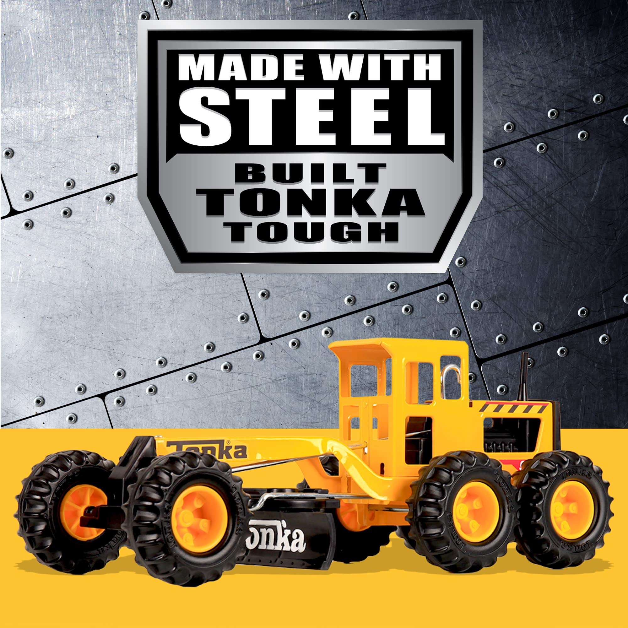 Foto 7 pulgar | Niveladora Toy Road Grader Tonka Steel Classics, Amarilla, Para Niños Mayores De 3 Años - Venta Internacional.