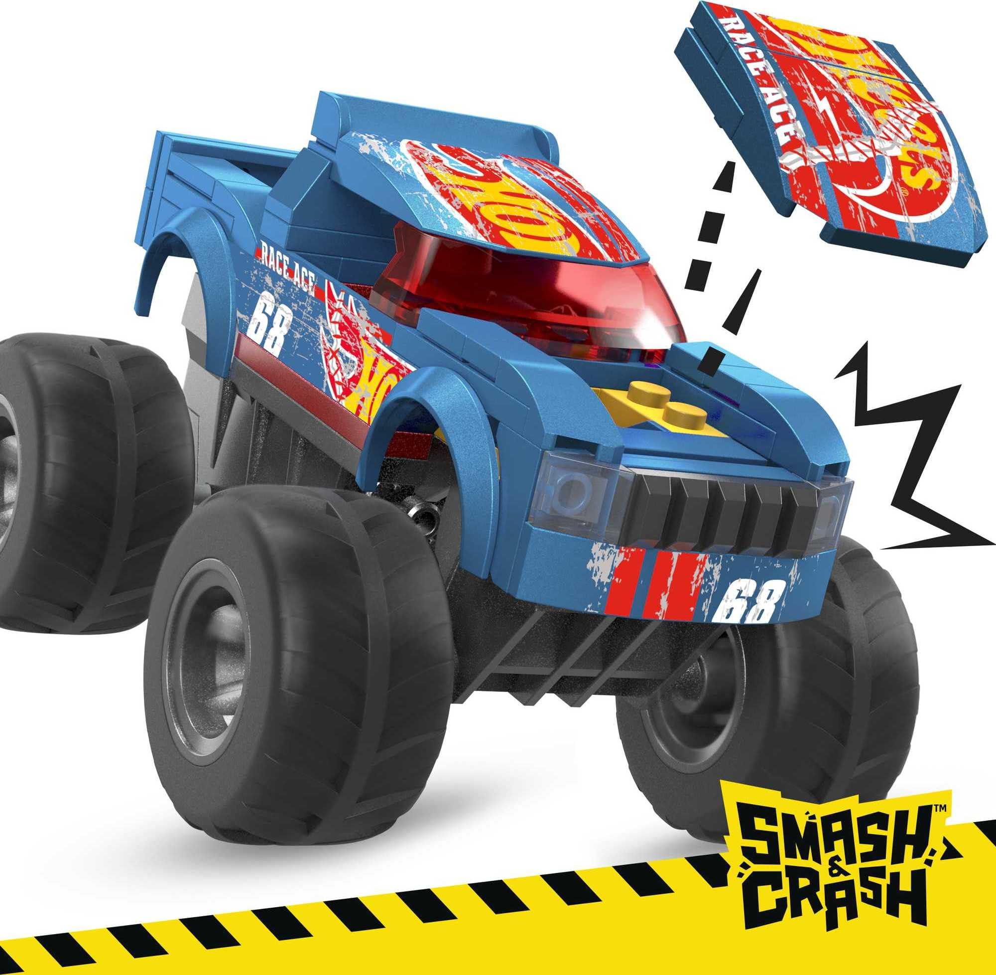 Foto 4 pulgar | Construyendo Coches De Juguete Mega Hot Wheels Monster Trucks Race Ace - Venta Internacional.