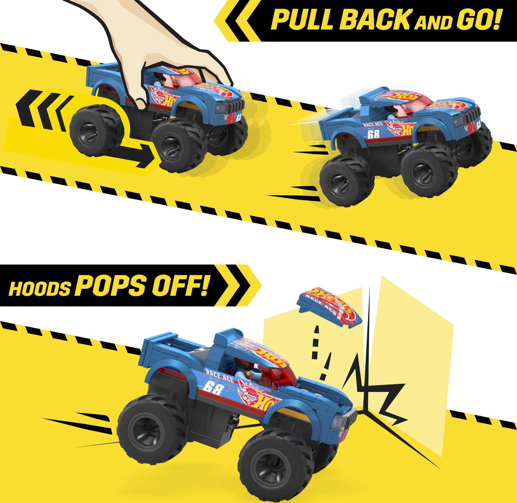 Foto 5 pulgar | Construyendo Coches De Juguete Mega Hot Wheels Monster Trucks Race Ace - Venta Internacional.