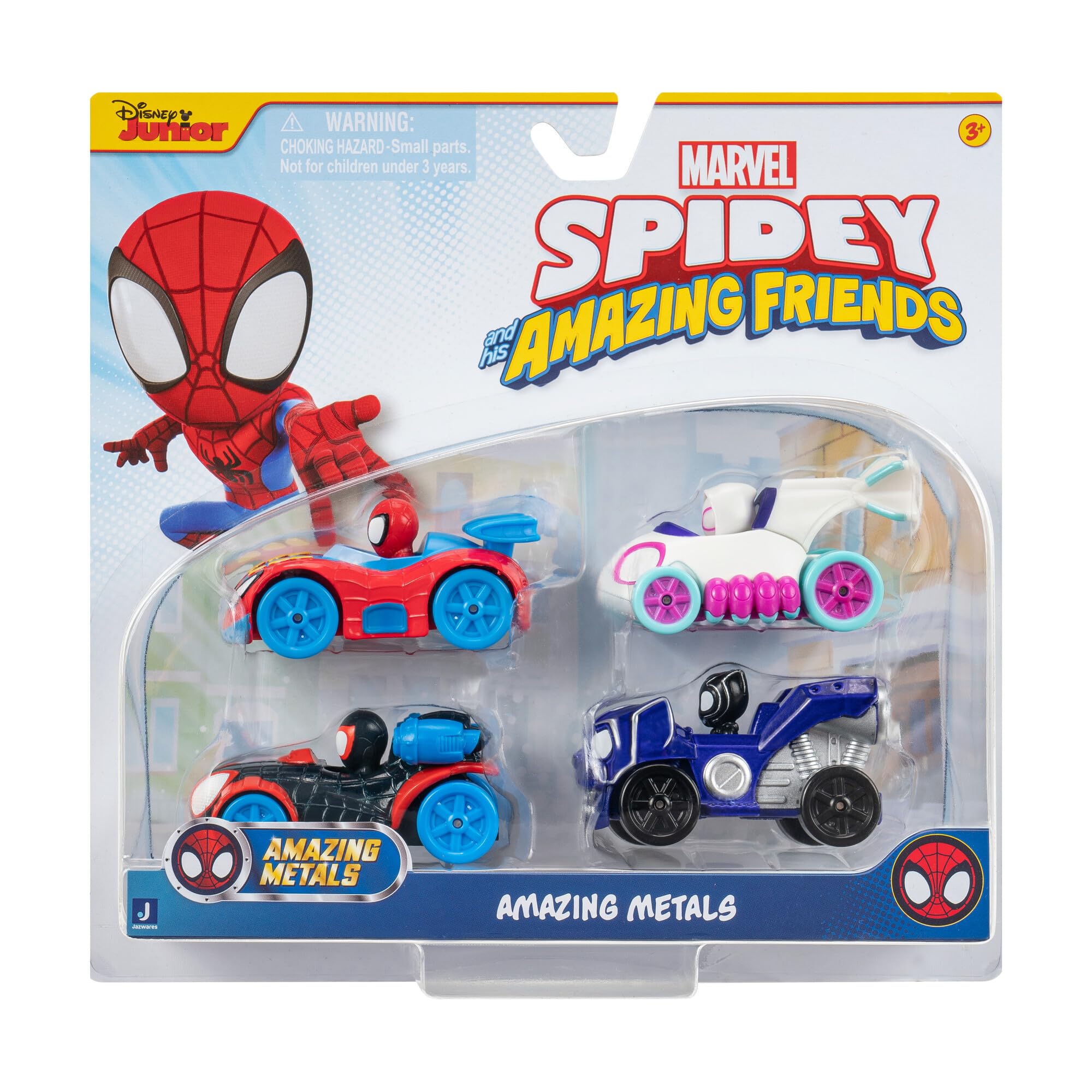 Set De Juguetes Marvel Spidey And Friends Die-cast Vehicles, Paquete De 4 - Venta Internacional.