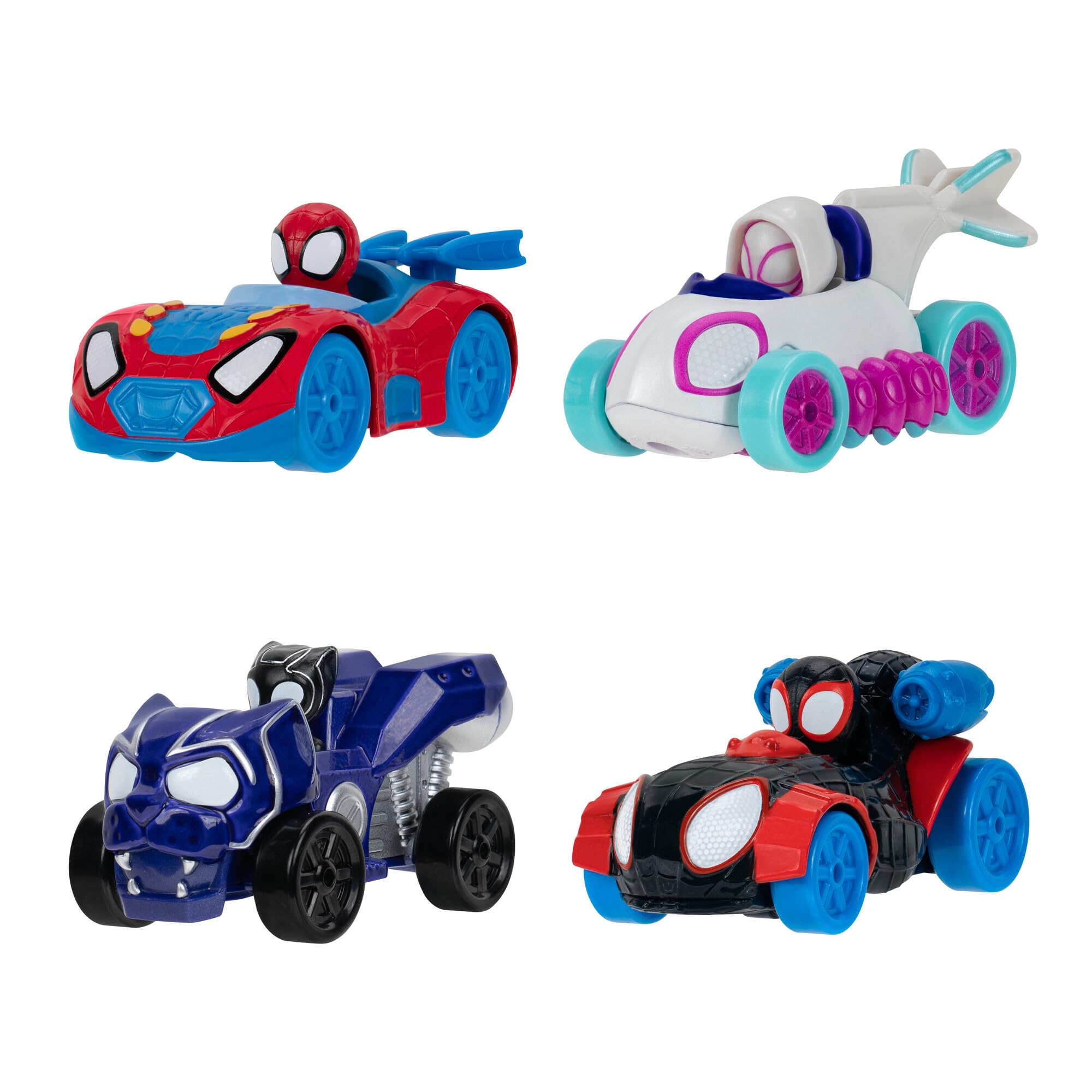 Foto 3 pulgar | Set De Juguetes Marvel Spidey And Friends Die-cast Vehicles, Paquete De 4 - Venta Internacional.