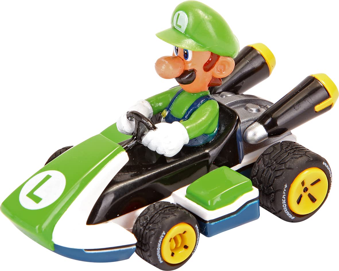 Foto 3 pulgar | Coche de Juguete Carrera Pull & Speed Mario Kart Luigi Kids a Partir de 3 Años - Venta Internacional