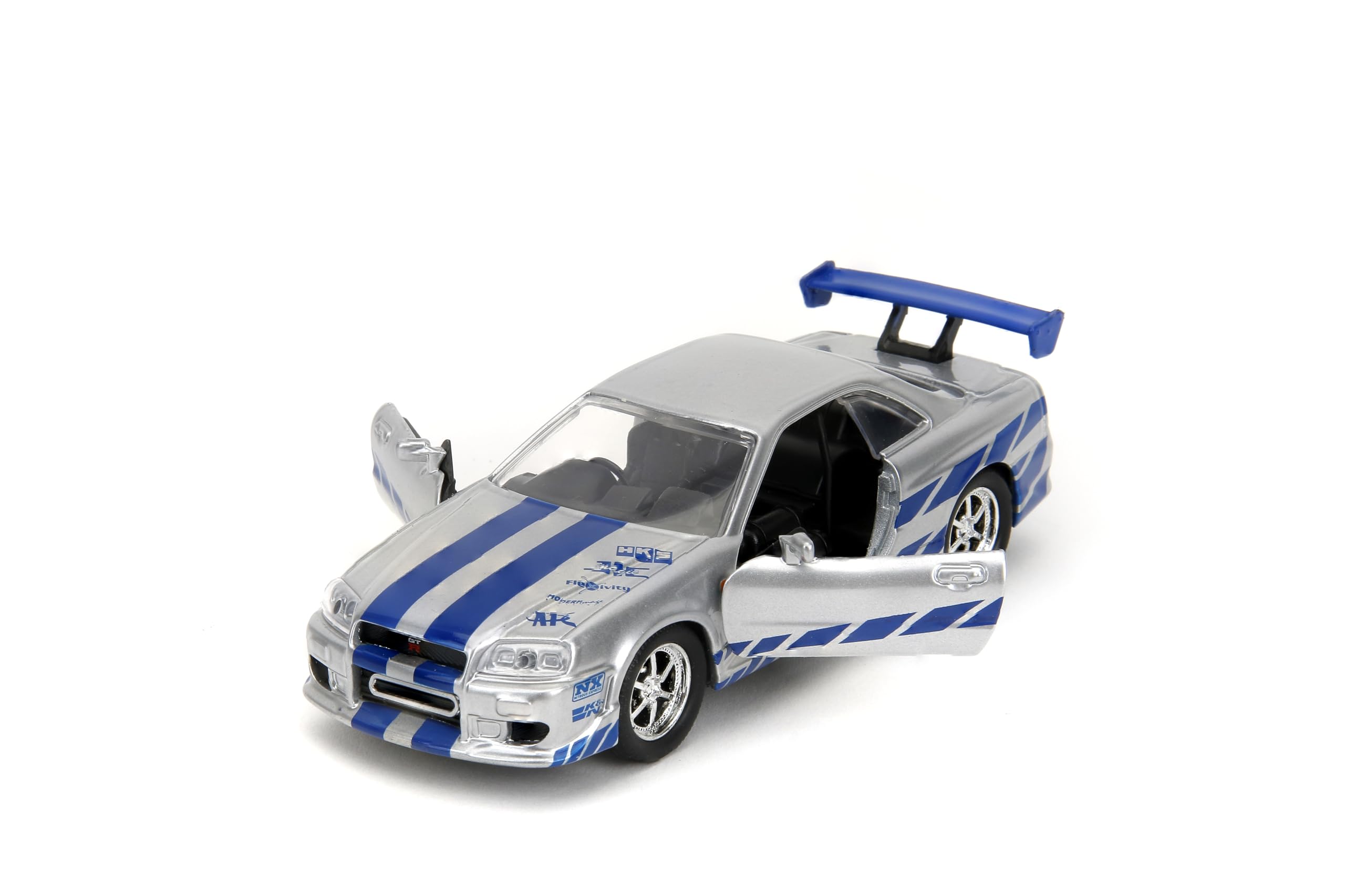 Foto 4 pulgar | Coche Fundido A Presión Jada Toys Fast & Furious 1:32 Brian's Nissan Skyline Gt-r R34 Plateado/azul - Venta Internaci