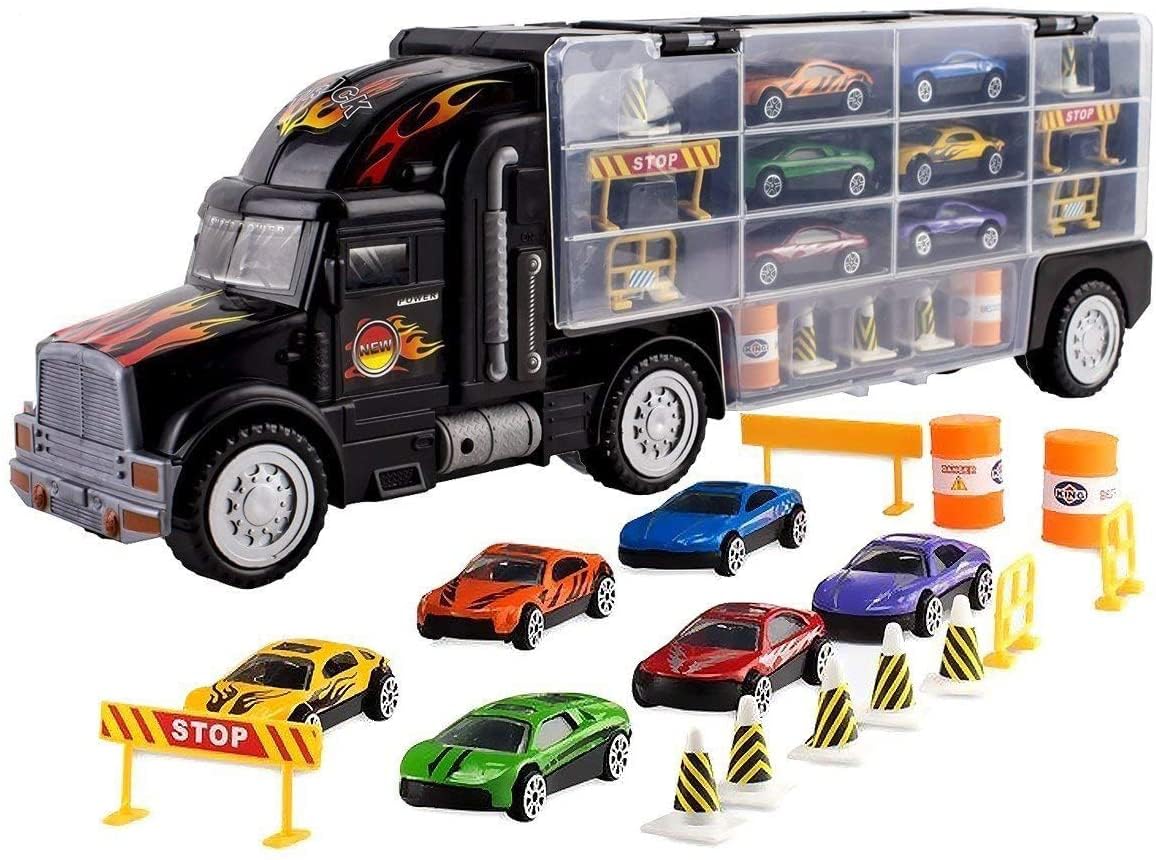 Transporte De Camiones De Juguete Toyvelt Con 6 Coches De 3 A 10 - Venta Internacional.