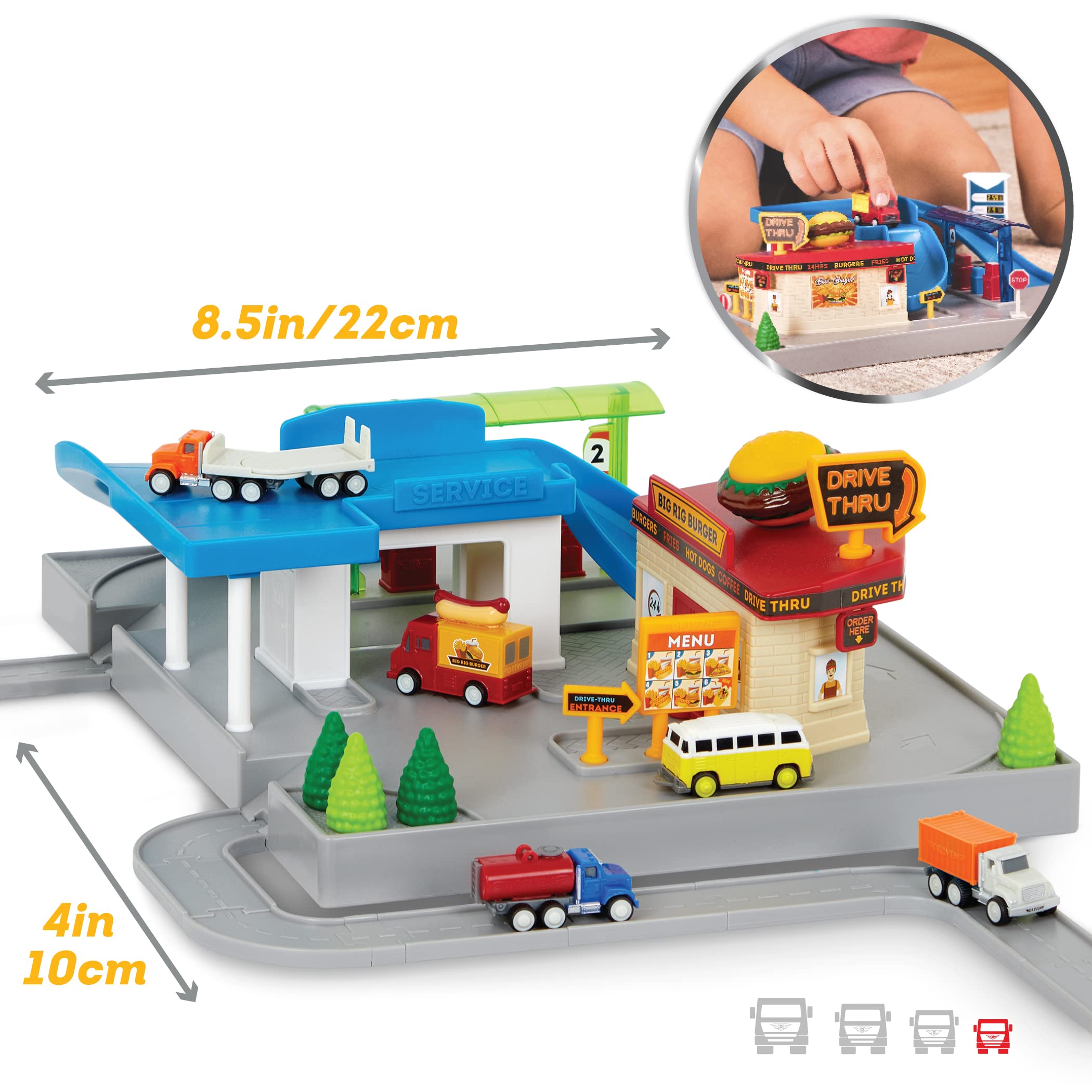 Foto 3 pulgar | Set De Juego Pilotado Por Battat Drive-thru Con 25 Minicoches Durante Más De 3 Años - Venta Internacional.
