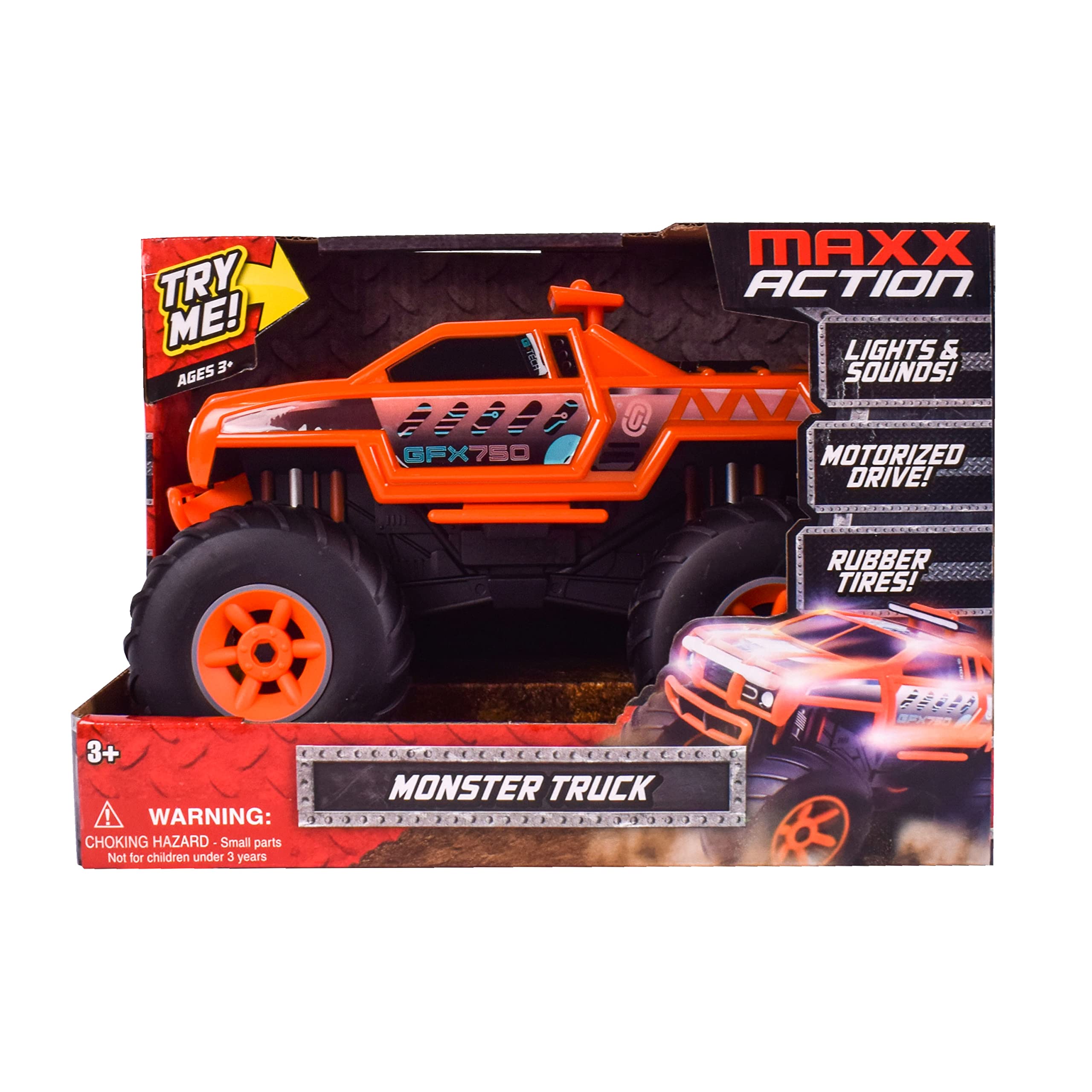 Foto 7 pulgar | Monster Truck Sunny Days Entertainment Motorizado Naranja 3+ - Venta Internacional.