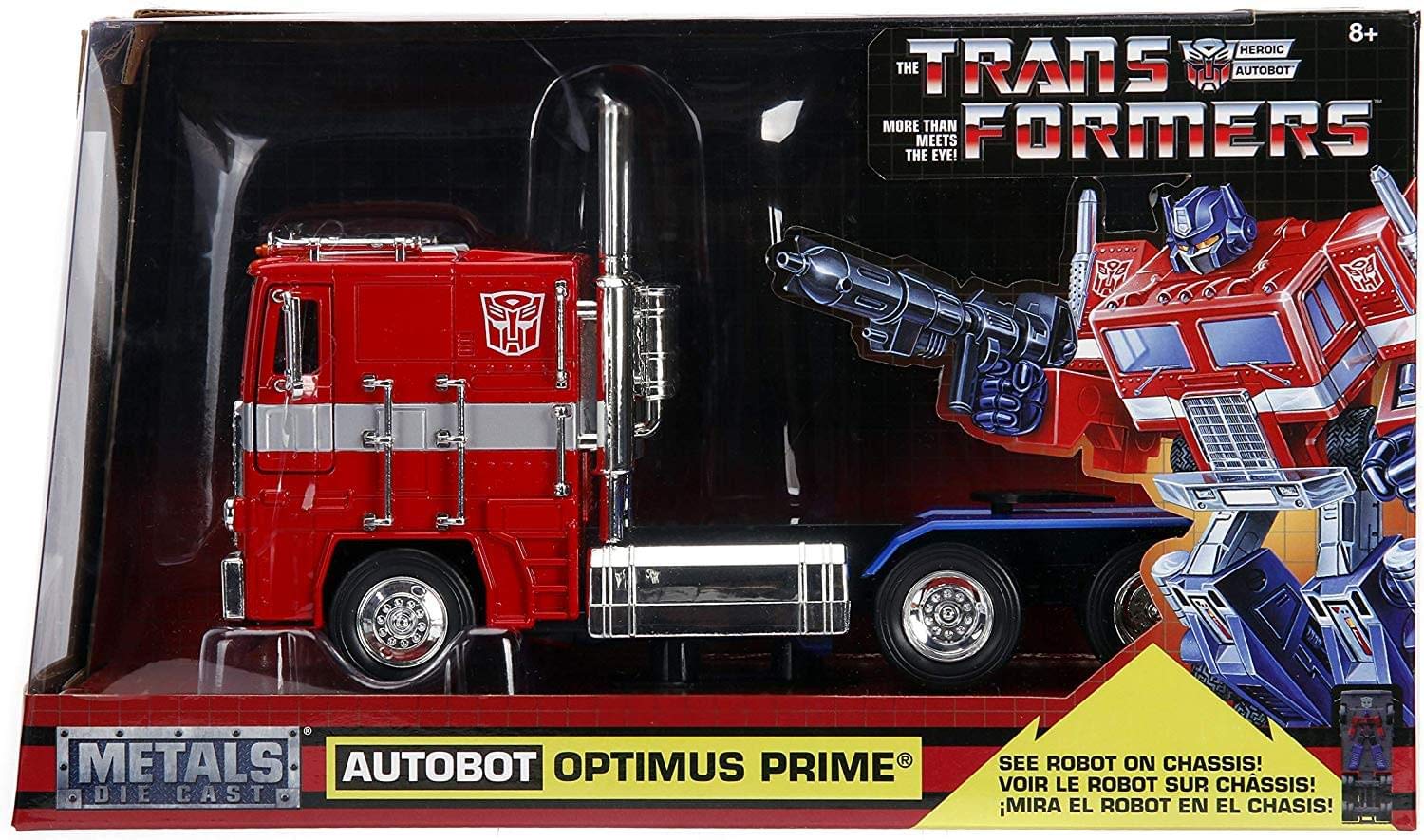 Foto 6 | Coche Fundido A Presión Jada Toys Transformers G1 Optimus Prime 1:24 - Venta Internacional.