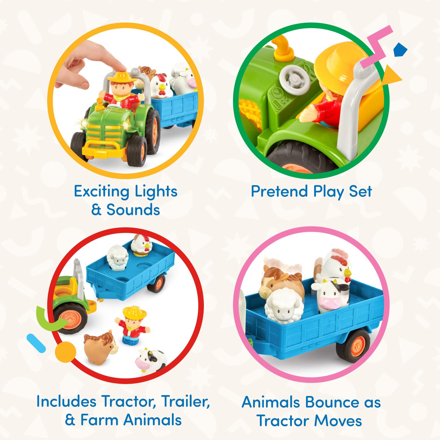 Foto 5 pulgar | Tractor Battat De Toy Farm Con Luces Y Sonidos Para Niños Mayores De 18 Años - Venta Internacional.