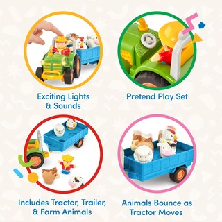 Foto 4 | Tractor Battat De Toy Farm Con Luces Y Sonidos Para Niños Mayores De 18 Años - Venta Internacional.