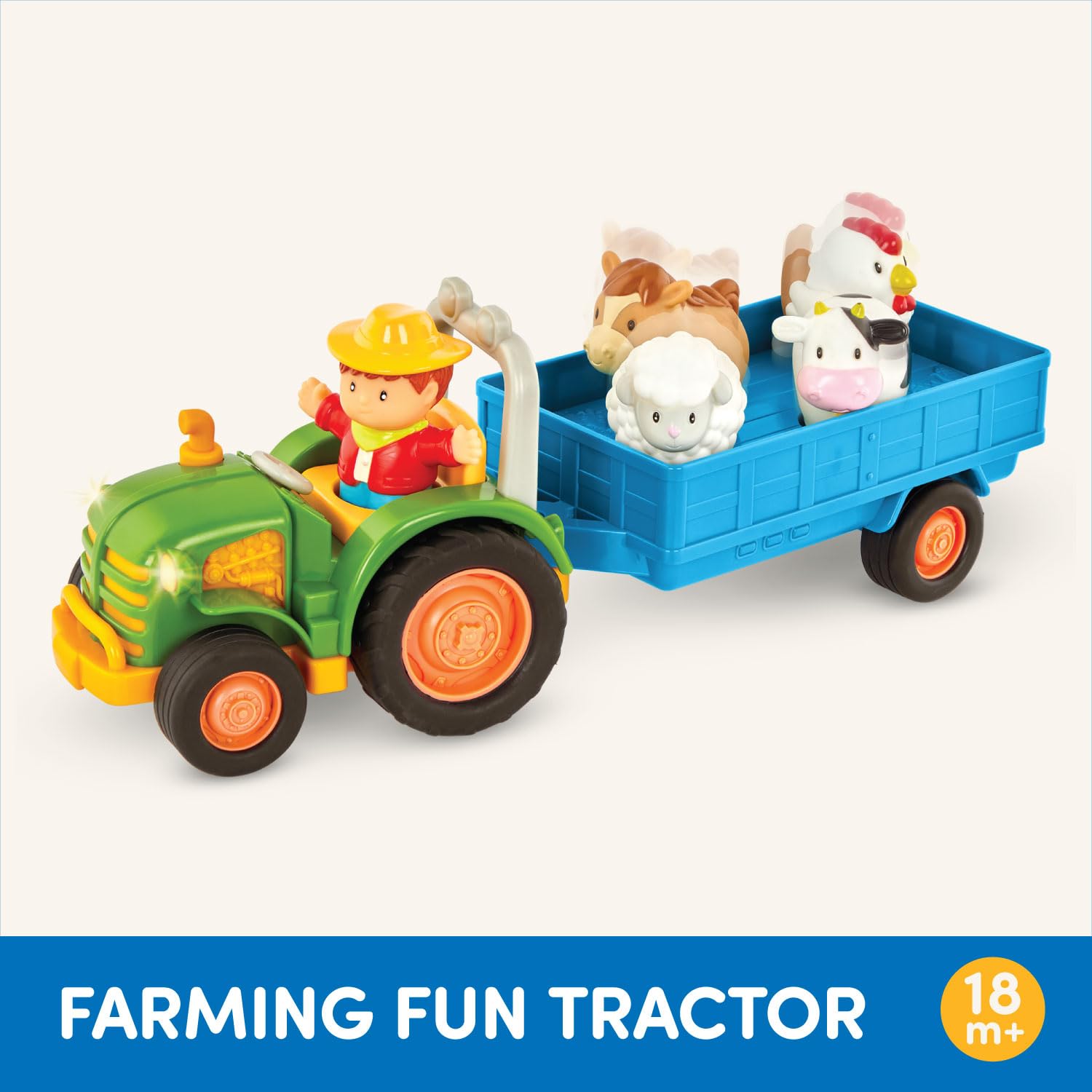 Foto 6 pulgar | Tractor Battat De Toy Farm Con Luces Y Sonidos Para Niños Mayores De 18 Años - Venta Internacional.