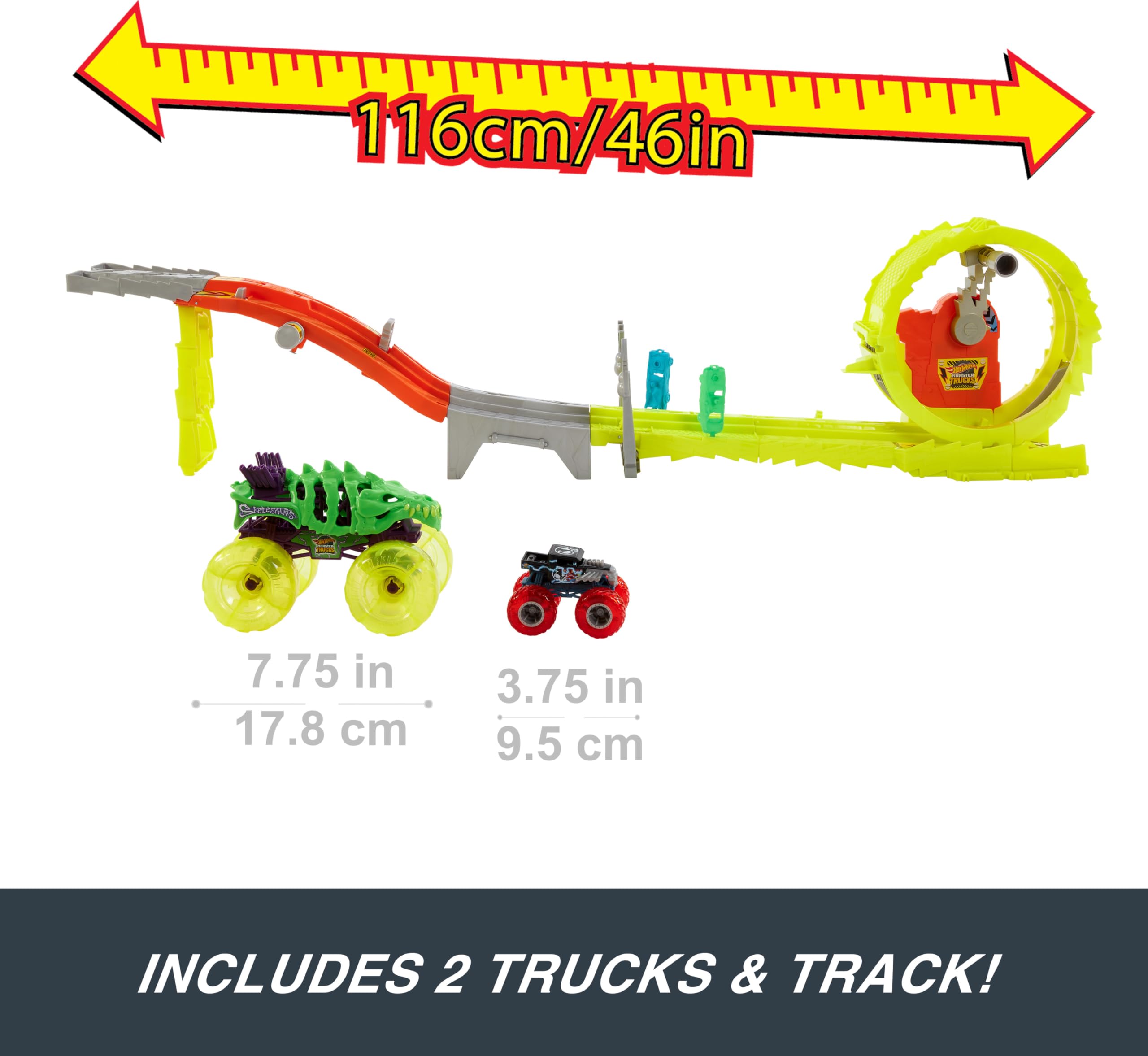 Foto 4 pulgar | Set De Orugas Toy Hot Wheels Monster Trucks Con 2 Camiones - Venta Internacional.
