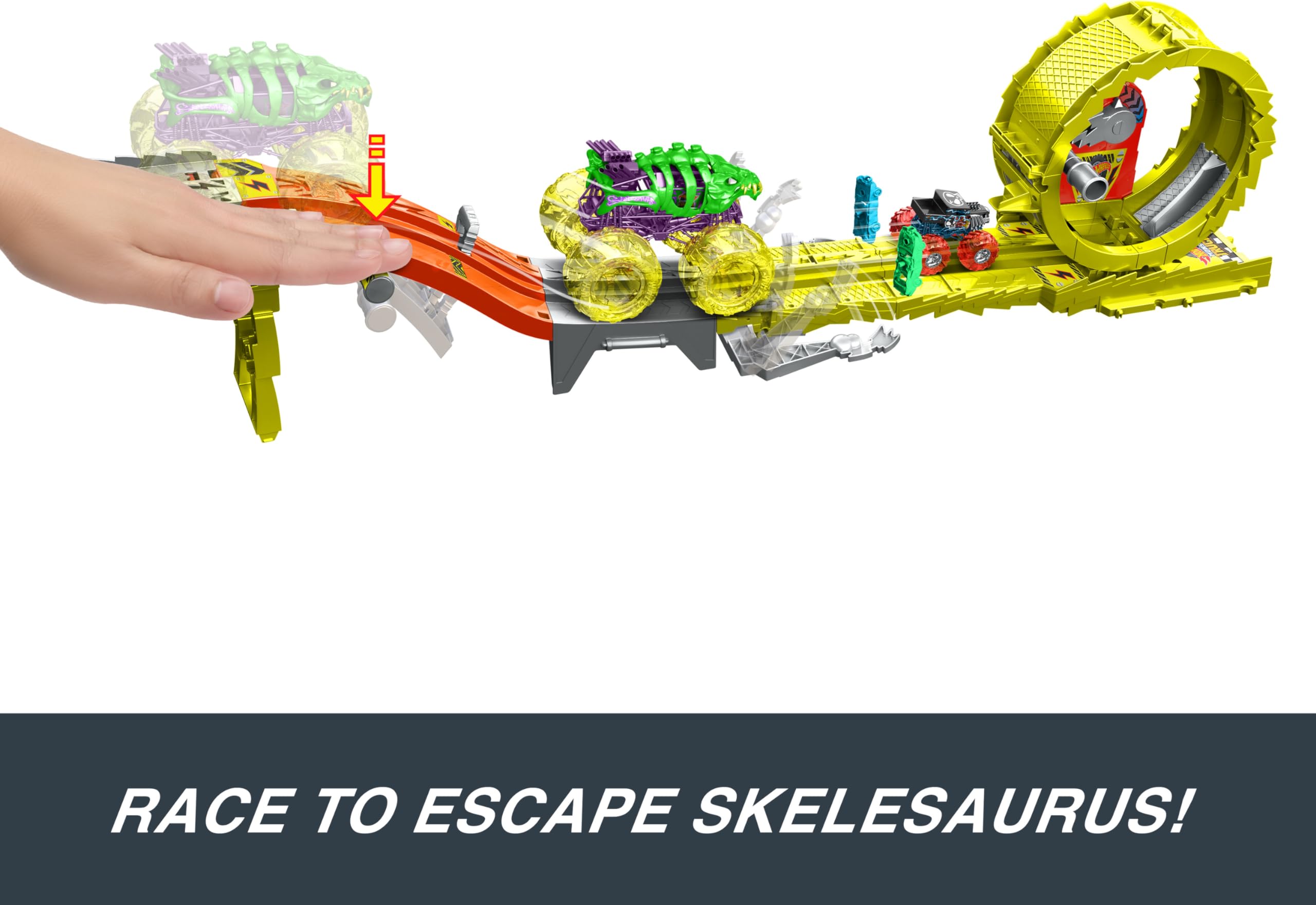 Foto 5 pulgar | Set De Orugas Toy Hot Wheels Monster Trucks Con 2 Camiones - Venta Internacional.