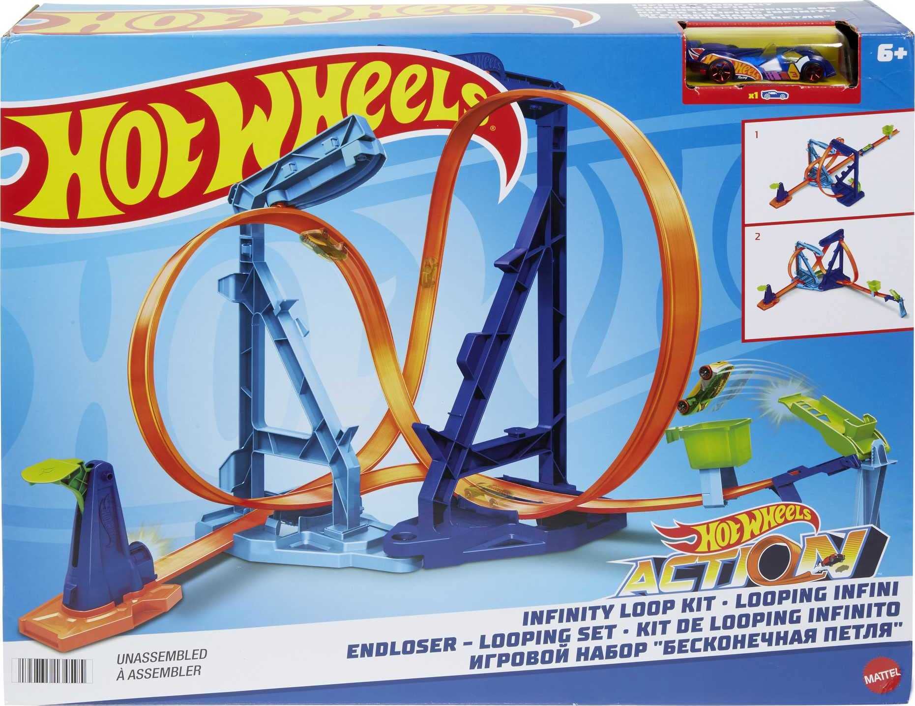 Foto 6 pulgar | Set De Atletismo Para Coches De Juguete Hot Wheels Infinity Loop Con Coche 1:64 - Venta Internacional.