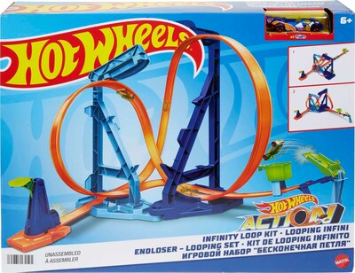 Foto 5 | Set De Atletismo Para Coches De Juguete Hot Wheels Infinity Loop Con Coche 1:64 - Venta Internacional.
