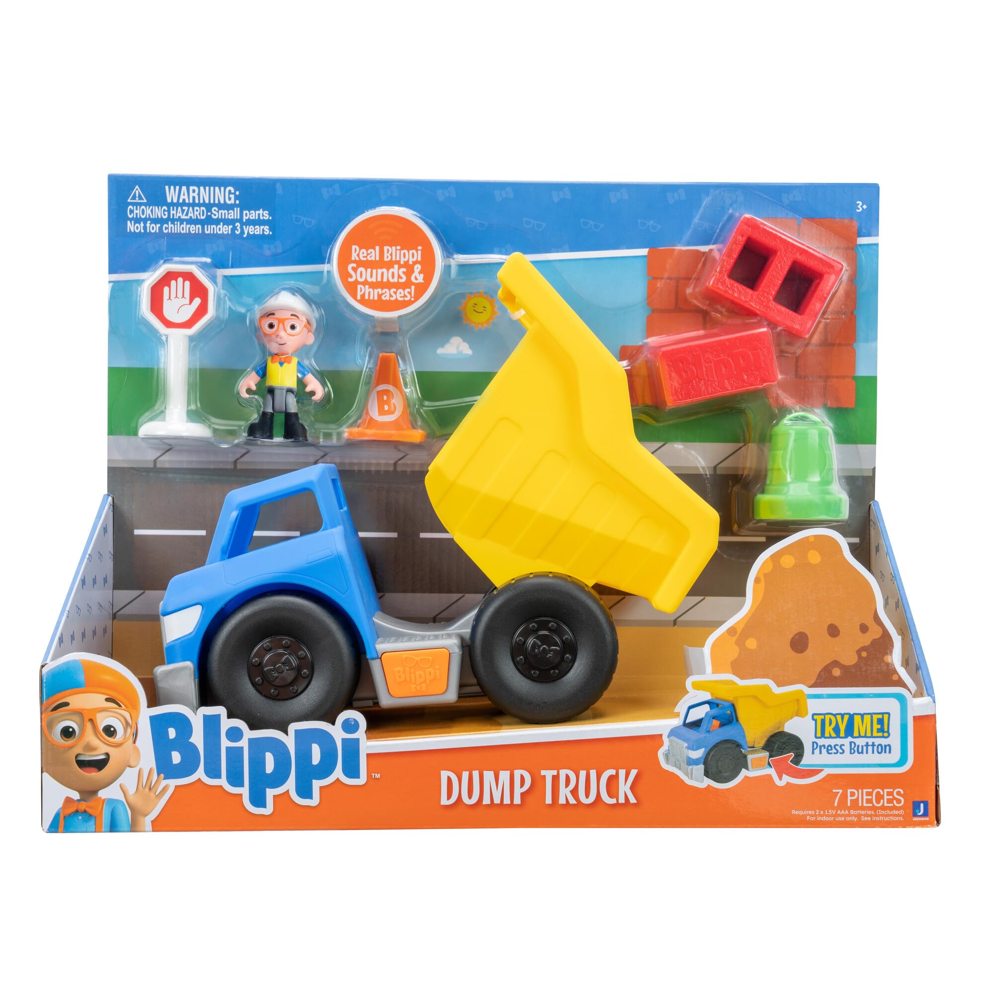 Foto 2 pulgar | Dump Truck Blippi Fun Freewheeling Con Sonidos Para Niños - Venta Internacional.