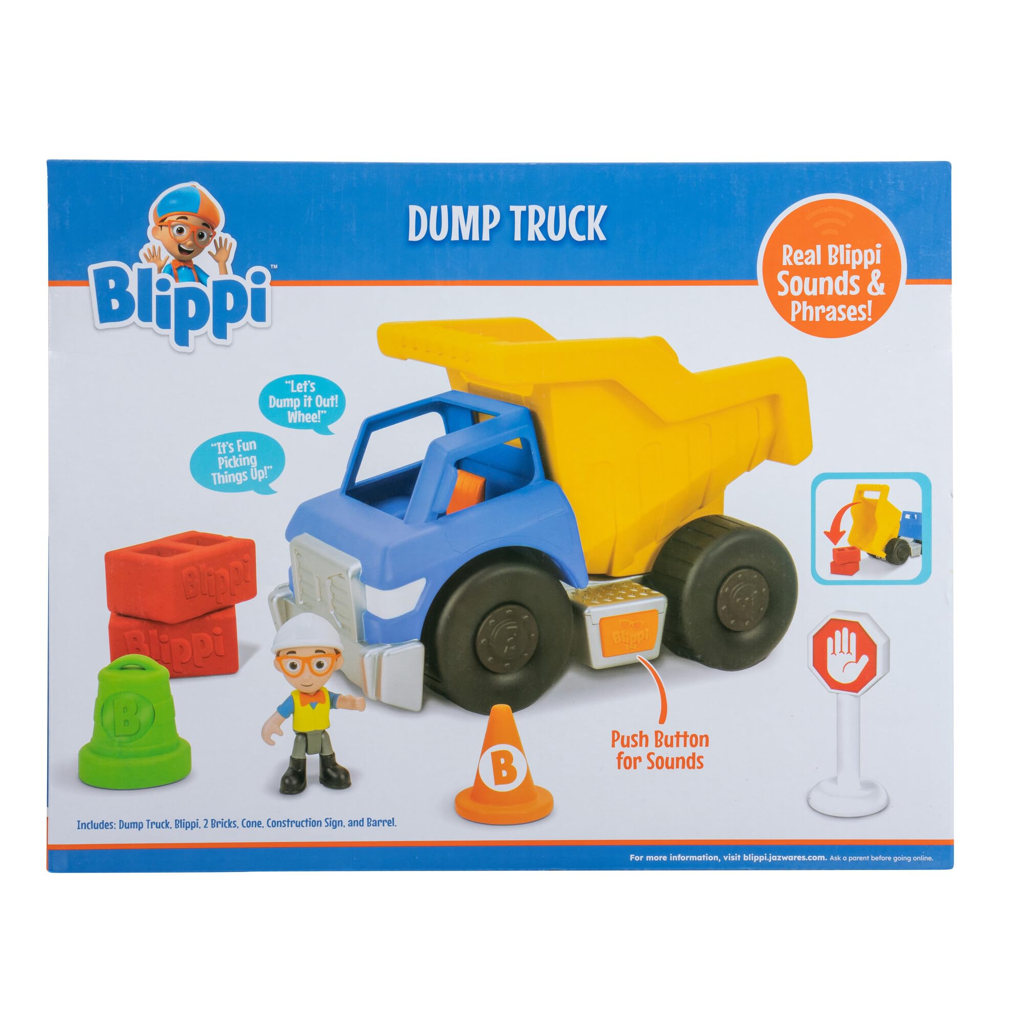 Foto 3 pulgar | Dump Truck Blippi Fun Freewheeling Con Sonidos Para Niños - Venta Internacional.