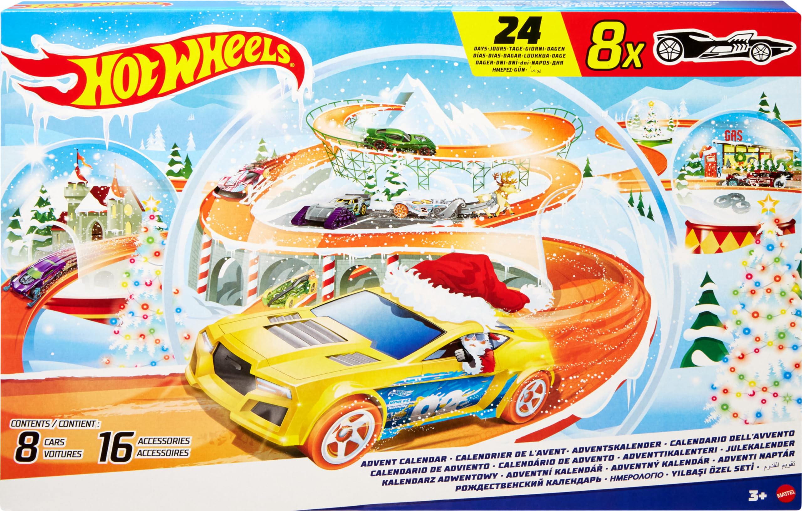 Foto 8 pulgar | Calendario De Adviento De Toy Cars Hot Wheels 2024 Con 8 Vehículos - Venta Internacional.