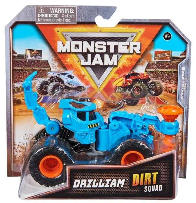 Foto 2 pulgar | Toy Monster Jam Dirt Squad Drilliam Blue A Escala 1:64 - Venta Internacional.