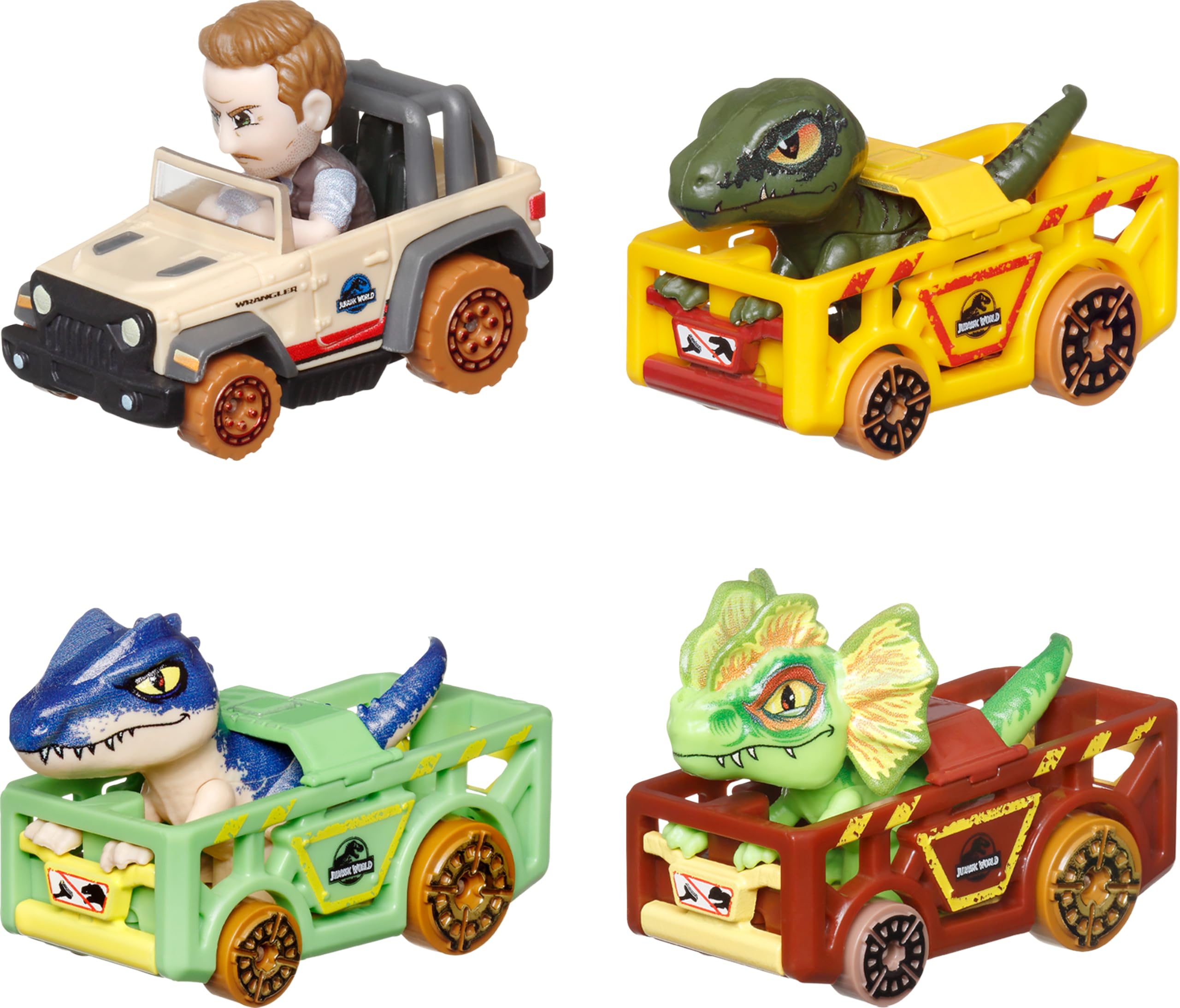 Foto 5 pulgar | Toy Cars Hot Wheels Racerverse, Paquete De 4 Unidades, Jurassic World - Venta Internacional.