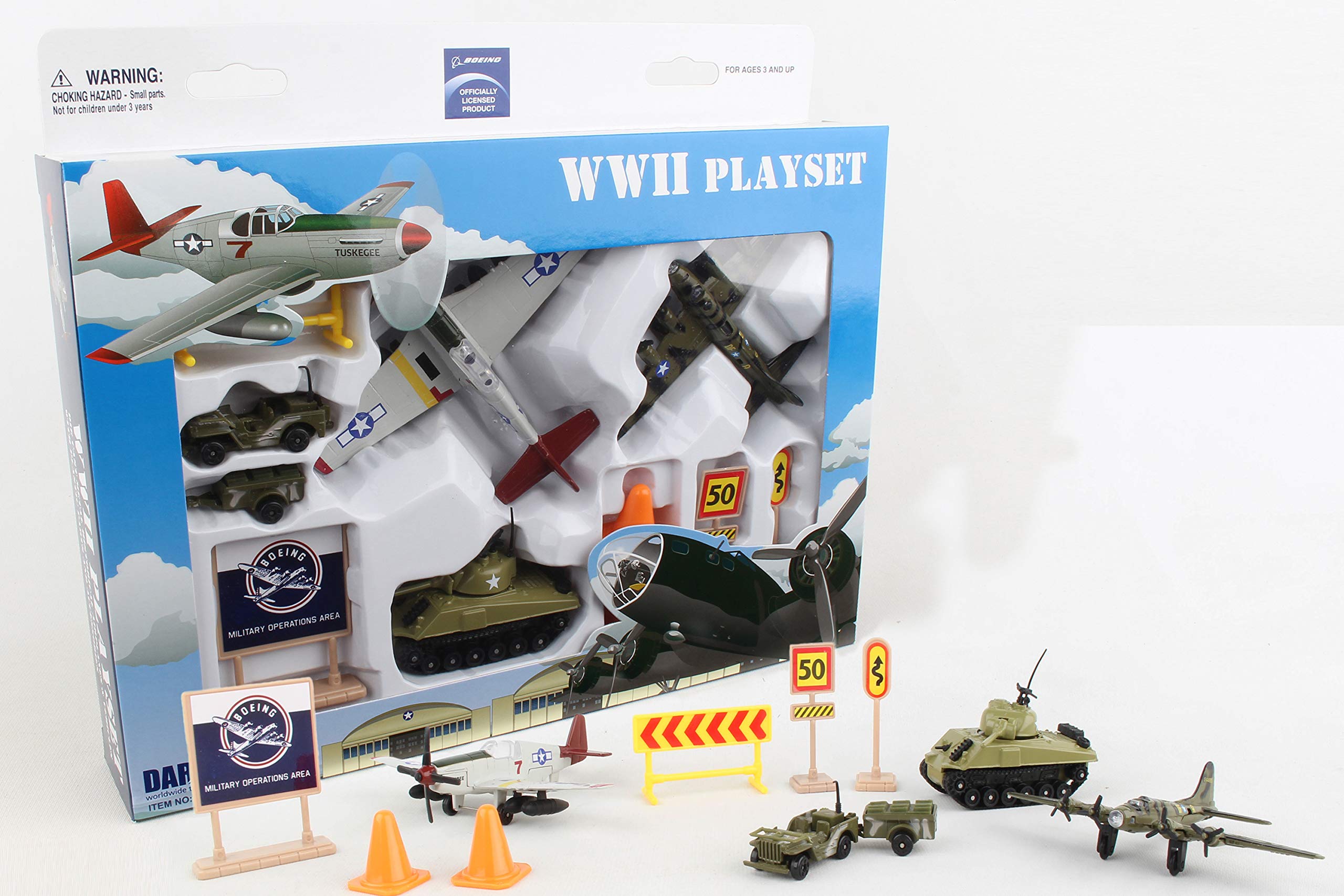Foto 2 pulgar | Playset Daron Boeing De La Segunda Guerra Mundial Con 2 Modelos De Aviones Y 2 Vehículos - Venta Internacional.