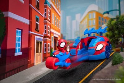 Foto 5 | Vehículo 2 En 1 De Toy Marvel Spidey And His Amazing Friends - Venta Internacional.