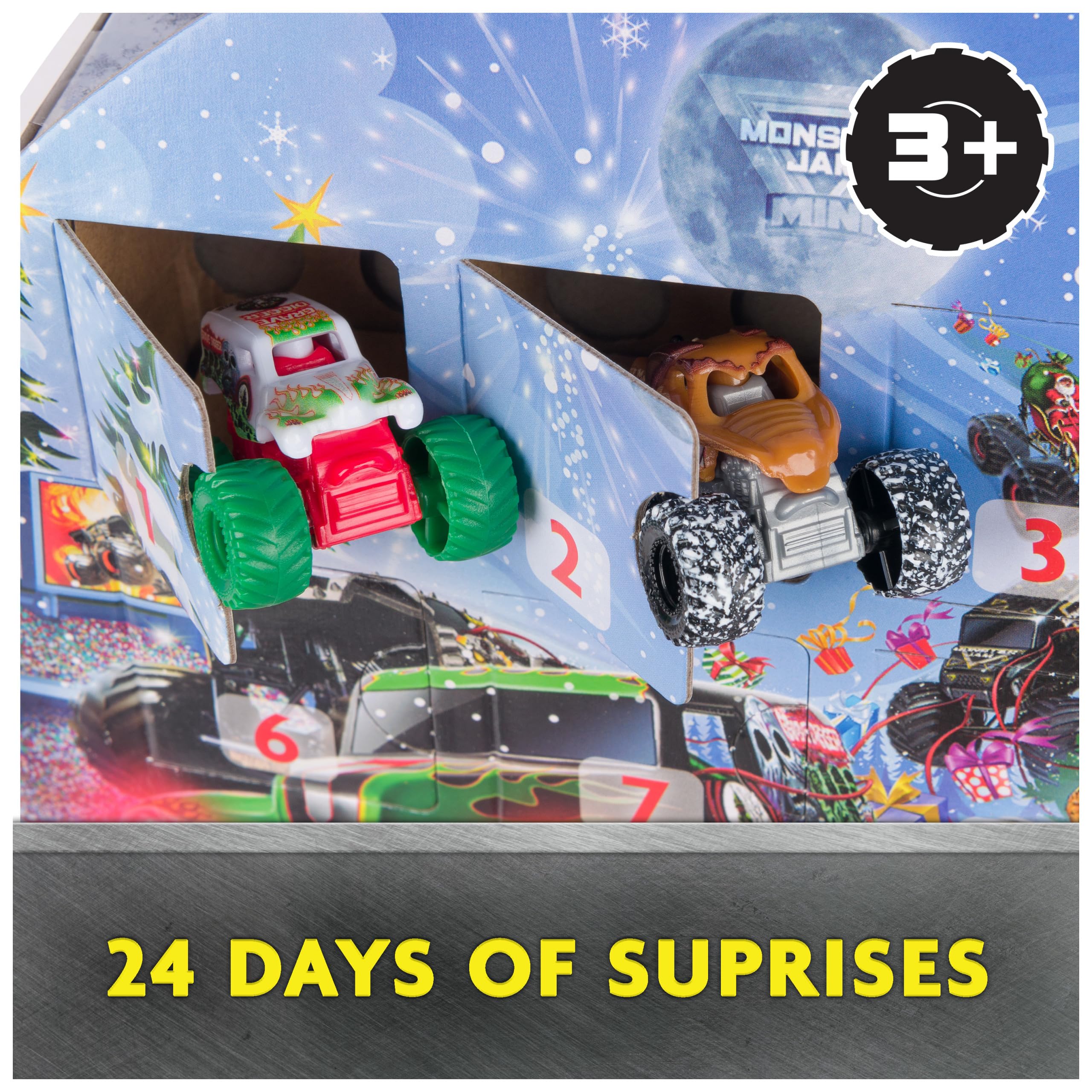 Foto 3 pulgar | Calendario de Adviento Monster Jam Mini Con 16 Camiones Y Más De 3 Años - Venta Internacional