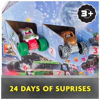 Foto 2 | Calendario de Adviento Monster Jam Mini Con 16 Camiones Y Más De 3 Años - Venta Internacional