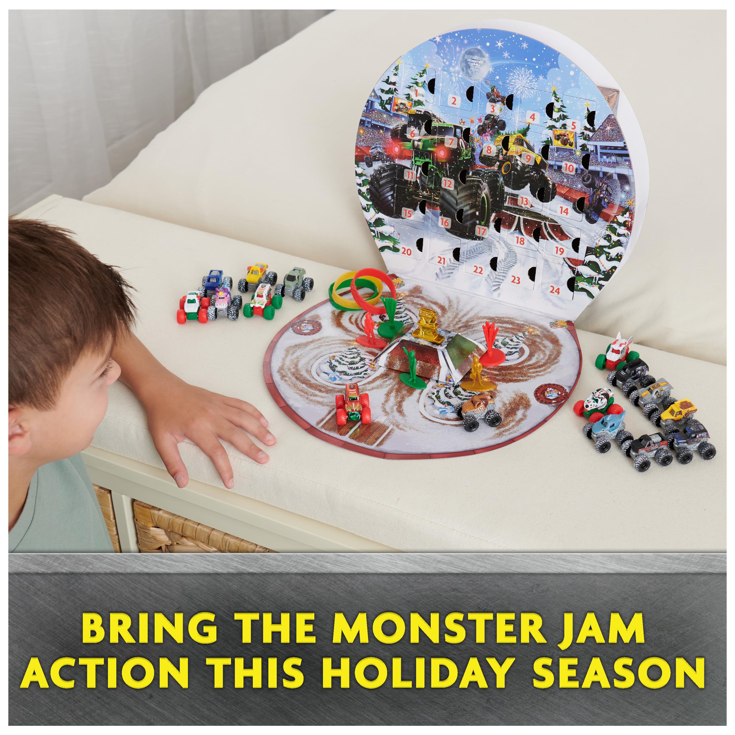 Foto 7 pulgar | Calendario de Adviento Monster Jam Mini Con 16 Camiones Y Más De 3 Años - Venta Internacional