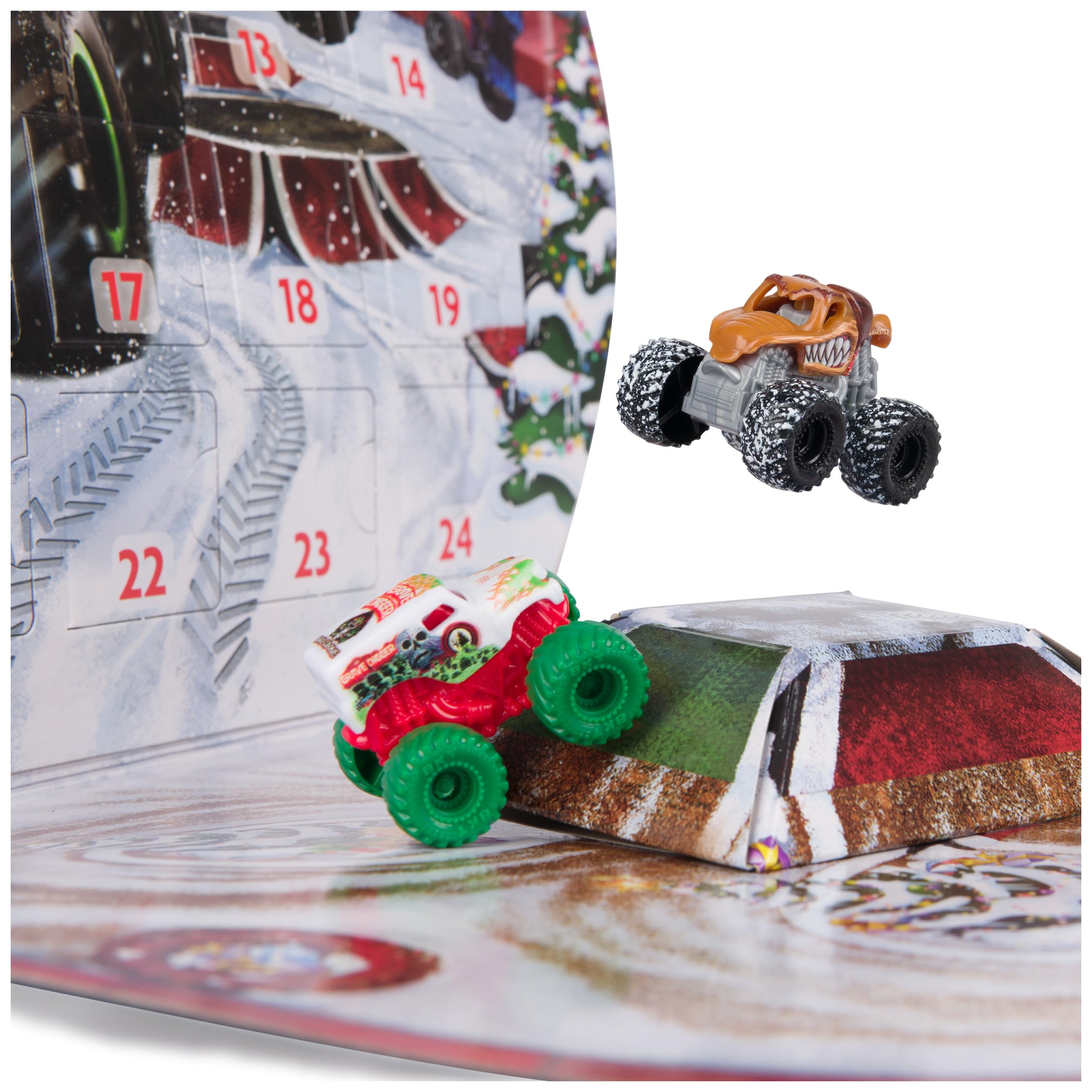 Foto 8 pulgar | Calendario de Adviento Monster Jam Mini Con 16 Camiones Y Más De 3 Años - Venta Internacional