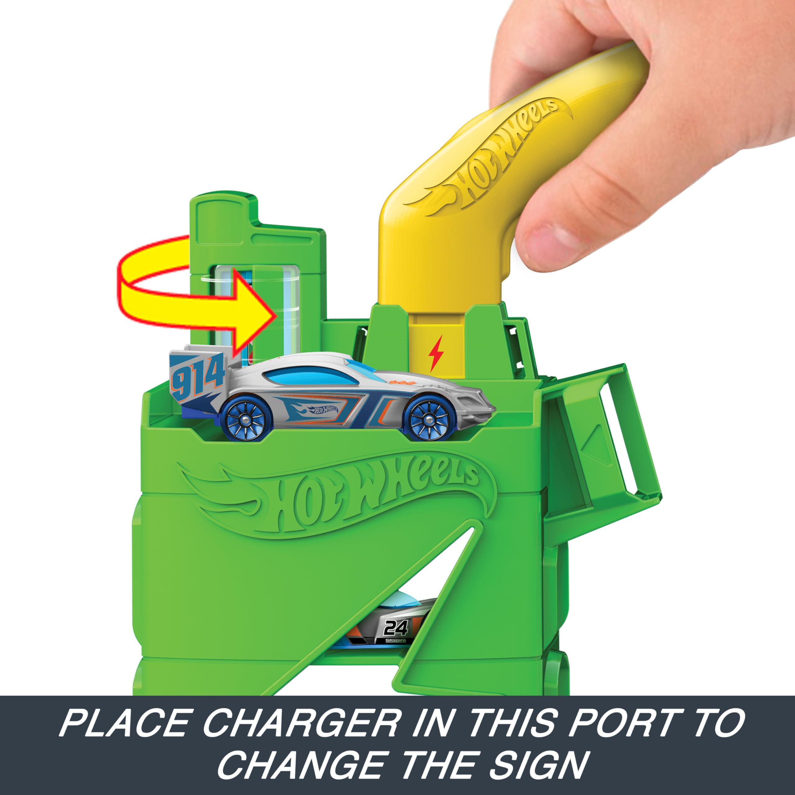 Foto 5 pulgar | Set De Atletismo Para Coches De Juguete Hot Wheels City Super Recharge Con Cargador Eléctrico - Venta Internacional.