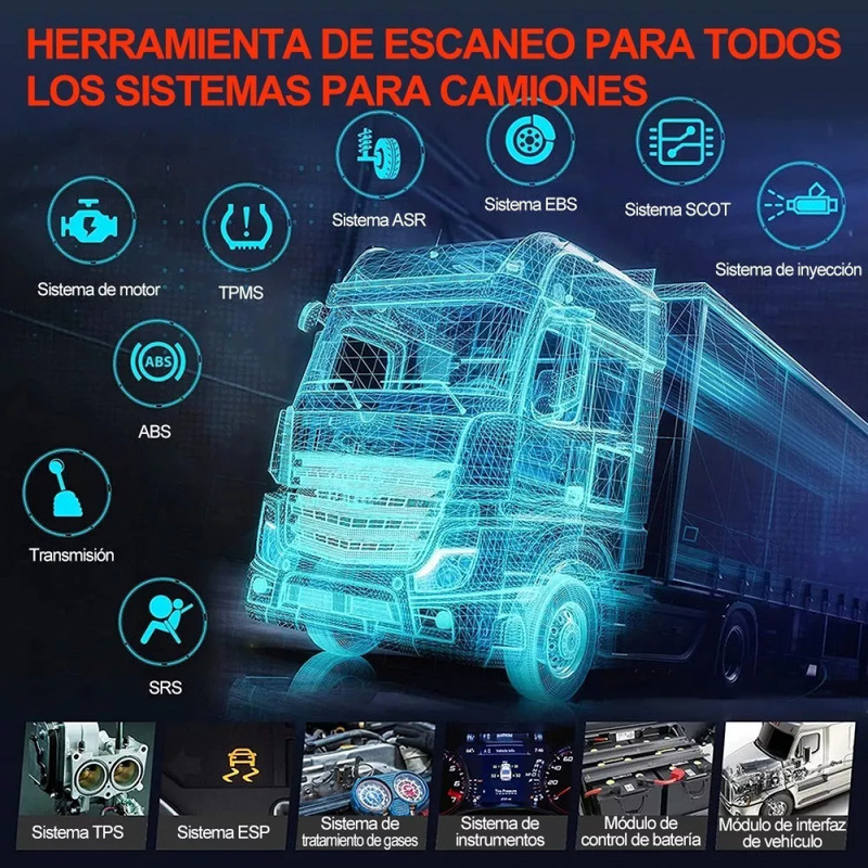 Foto 5 pulgar | Escáner De Diagnóstico Ancel Hd601 Para Camiones Diésel 12v/24v - Venta Internacional.