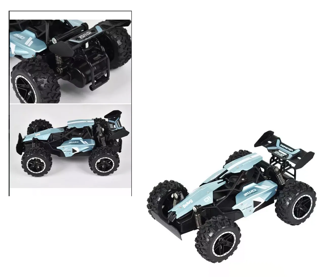 Foto 4 pulgar | Vehículo a Control Remoto Impermeable Belug 1/18 Azul
