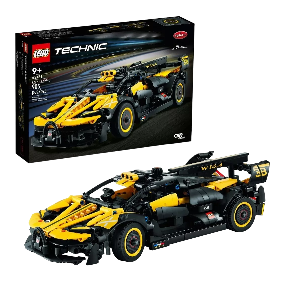 Foto 2 pulgar | Kit De Construcción Lego Technic Bugatti Bolide 42151 3+ Cantidad De Piezas 905 Amarillo Negro