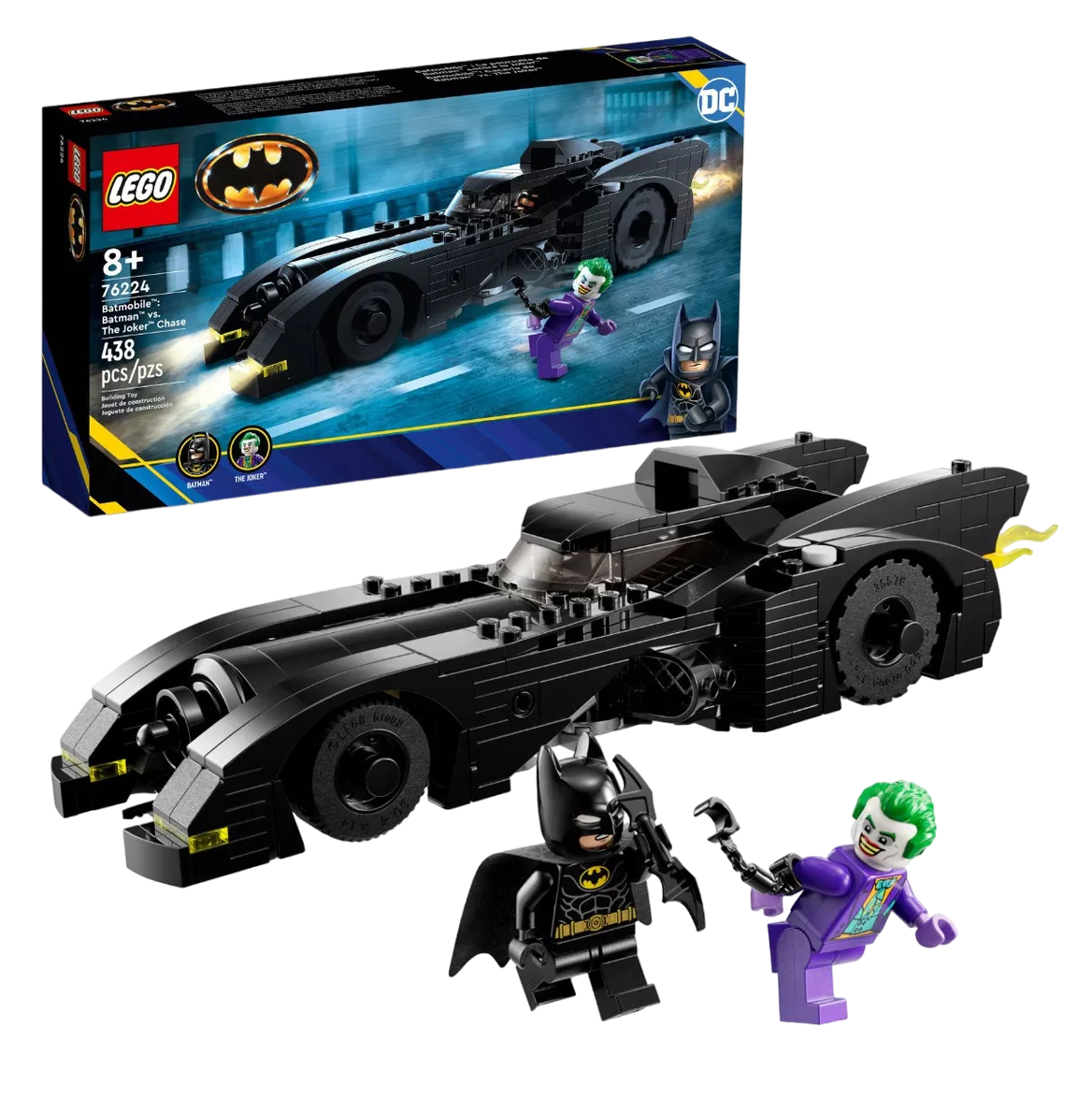 Foto 2 pulgar | Batmobile Caza de Batman Vs. The Joker LEGO 76224 438 Piezas Negro