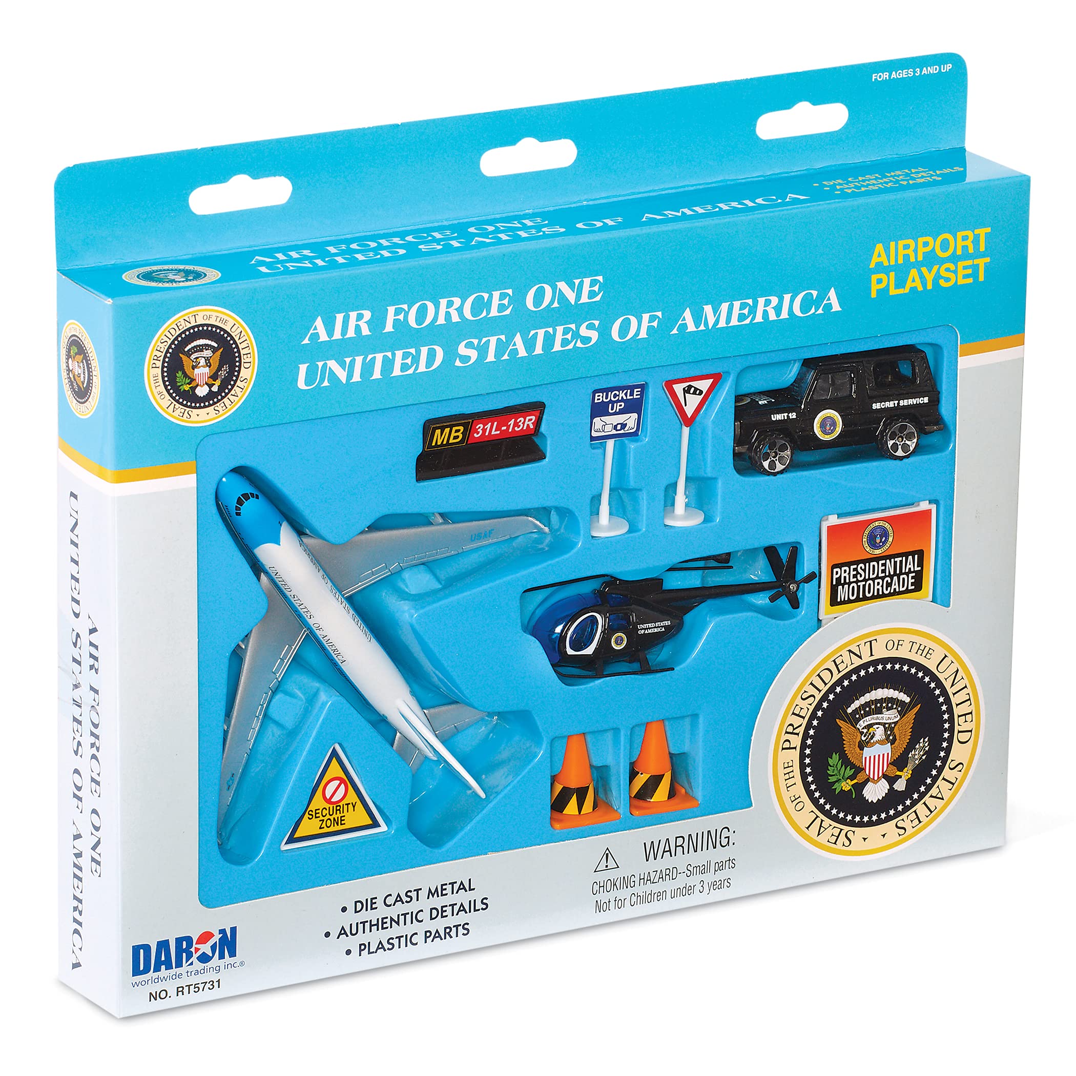 Foto 4 pulgar | Playset Aeropuerto De Los Estados Unidos De América Daron Airforce One - Venta Internacional.