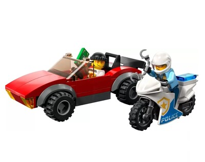 Foto 2 | Moto de Policía Y Coche A la Fuga LEGO 59 Piezas