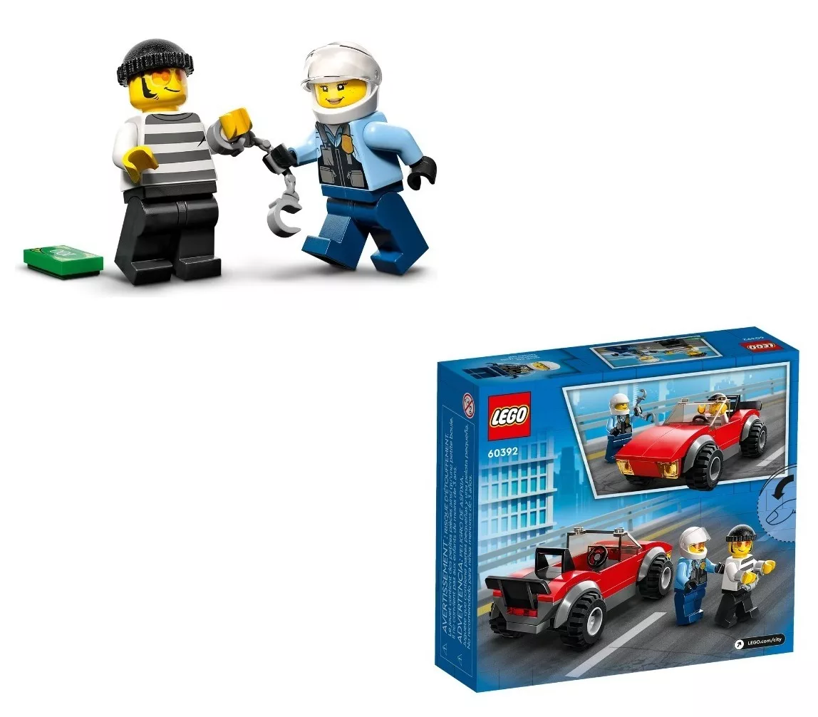 Foto 5 pulgar | Moto de Policía Y Coche A la Fuga LEGO 59 Piezas