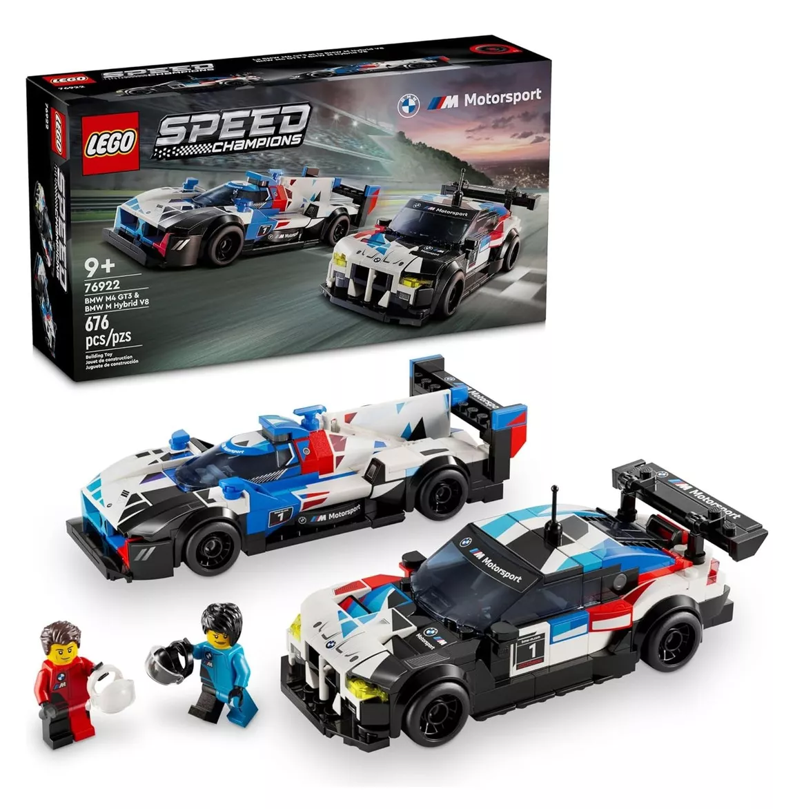 Foto 5 | Autos de Carreras LEGO BMW Speed Champions M4 Gt3 Y Bmw M Blanco y Negro