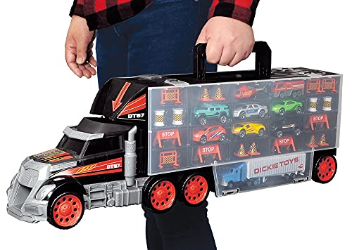 Foto 2 | Funda De Transporte Para Camión, Set De Juego Dickie Toys Con 7 Coches, Helicóptero - Venta Internacional.